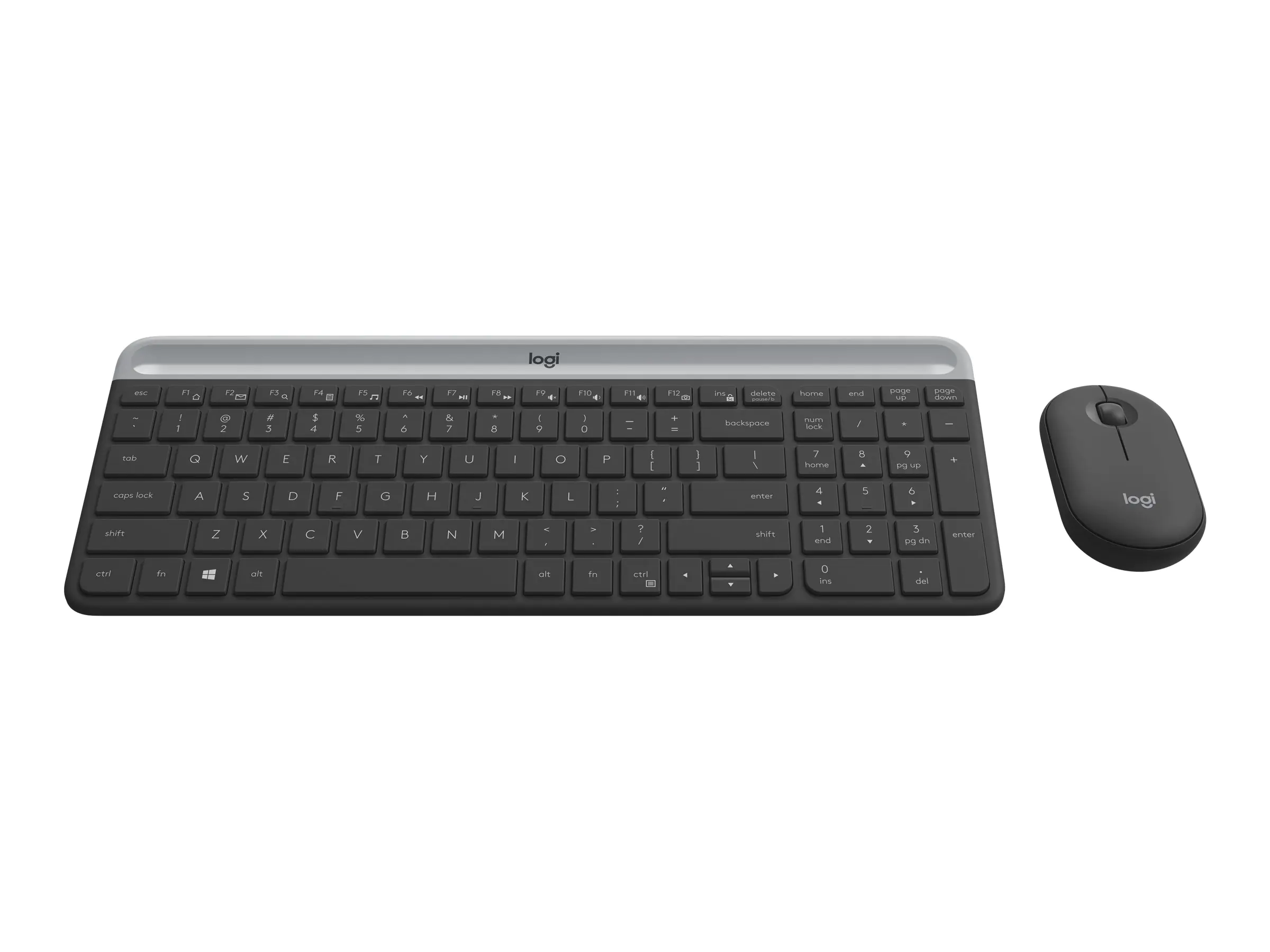 Logitech Slim Wireless Combo MK470 - Tastatur-und-Maus-Set - kabellos - 2.4 GHz - QWERTZ - Deutsch - Graphite Logitech Slim Wireless Combo MK470 - Tastatur-und-Maus-Set - kabellos - 2.4 GHz - QWERTZ - Deutsch - Graphite
