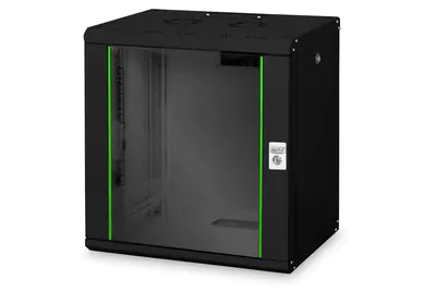Digitus DN-19 12-U - Gehäuse - geeignet für Wandmontage - Schwarz, RAL 9005 - 12U - 48.3 cm (19")
