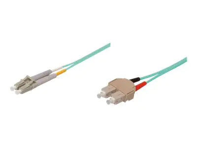 Good Connections - Patch-Kabel - LC Multi-Mode (M) bis SC multi-mode (M) - 0.5 m - Glasfaser - Duplex - 50/125 Mikrometer - OM3 - halogenfrei