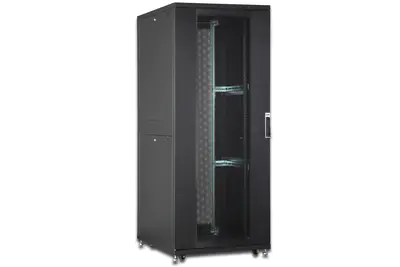 Digitus Professional Unique DN-19 SRV-47U-8-B-1 - Schrank Netzwerkschrank - Schwarz, RAL 9005 - 47U - 48.3 cm (19")