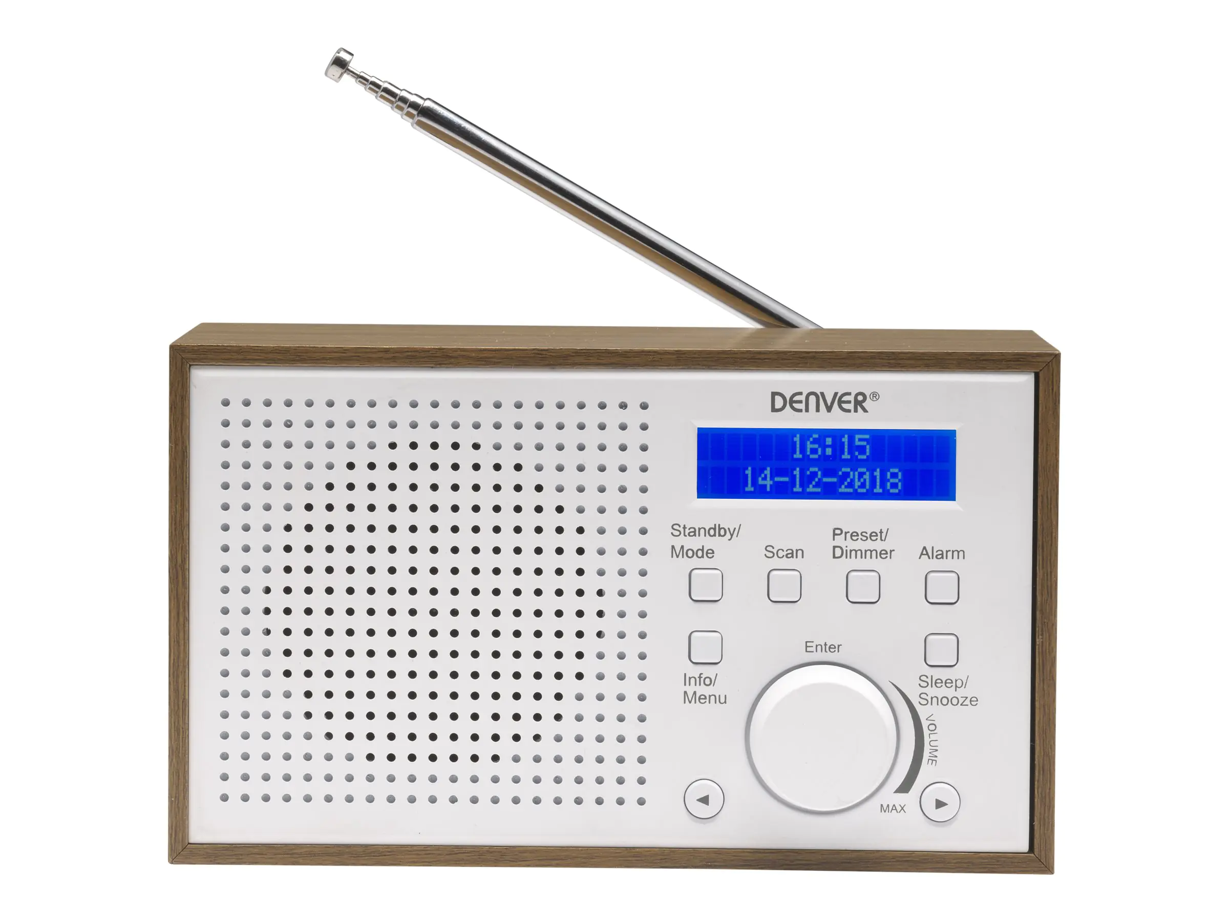 DENVER DAB-46 - Tragbares DAB-Radio - 2 Watt - weiß