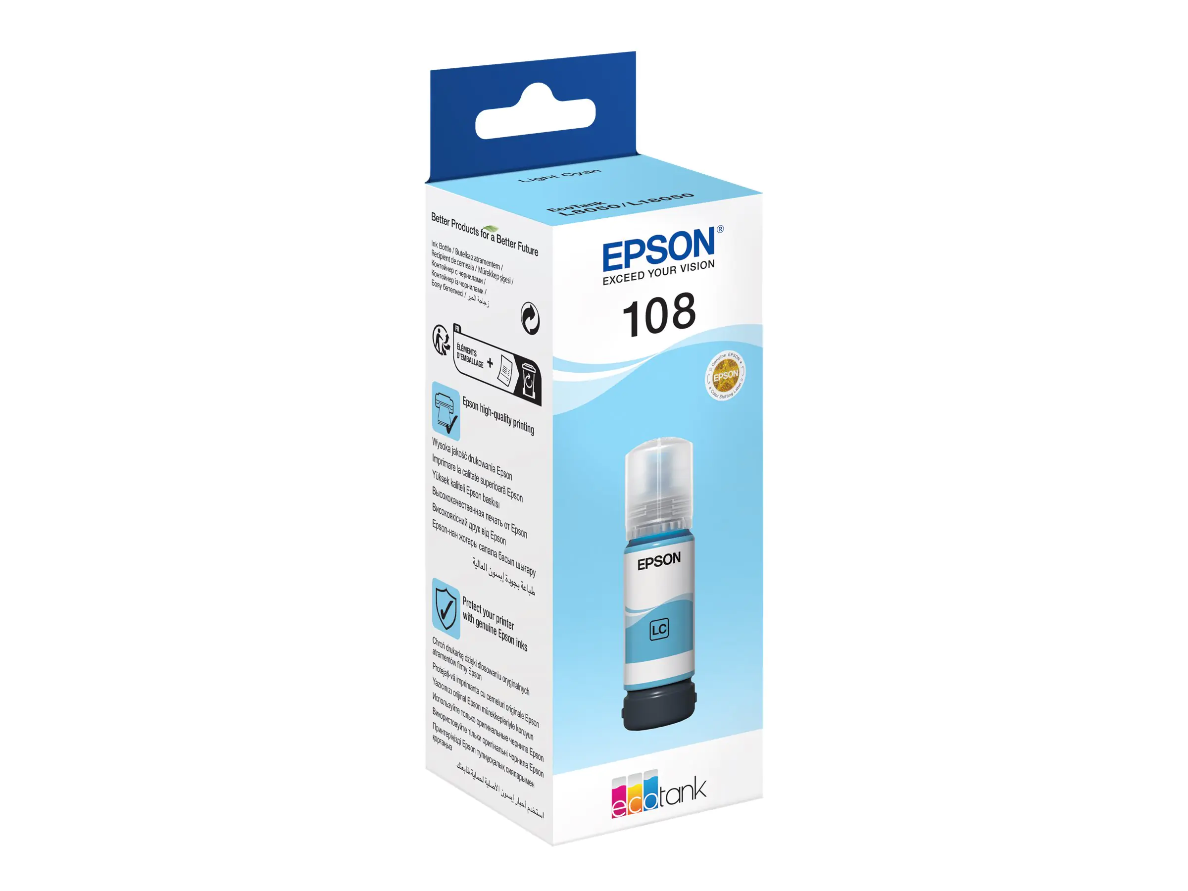 Epson 108 - 70 ml - hell Cyan - original - Nachfülltinte C13T09C54A
