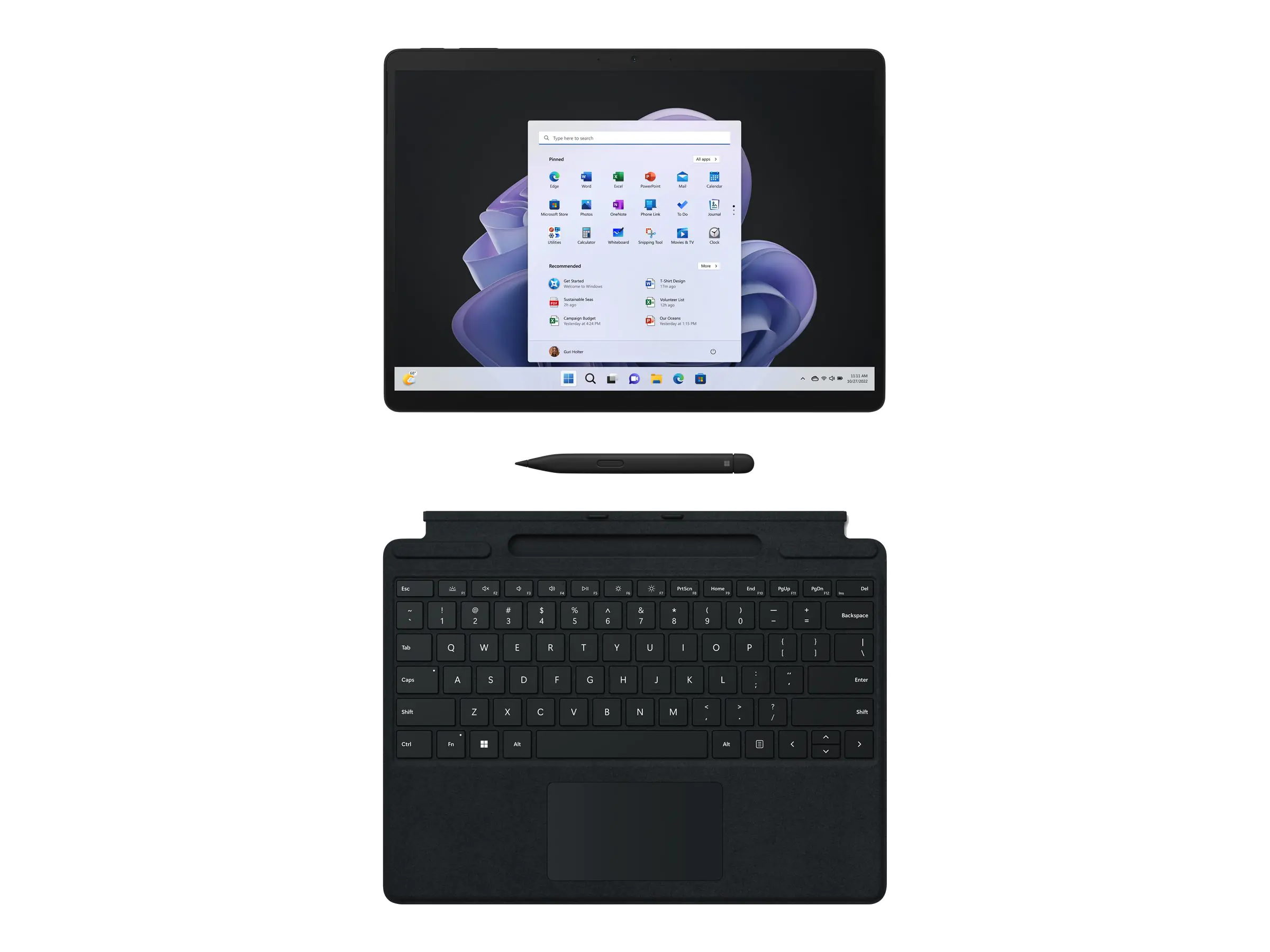Microsoft Surface Pro 9 - Tablet - Intel Core i5 1235U / 1.3 GHz - Evo - Win 11 Home - Iris Xe Graphics - 8 GB RAM - 256 GB SSD - 33 cm (13") Touchscreen 2880 x 1920 @ 120 Hz - 802.11a/b/g/n/ac/ax (Wi-Fi 6E) - Graphite