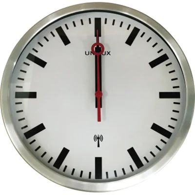 UNILUX Wanduhr STATION 400124567 Funk metallgrau UNILUX Wanduhr STATION 400124567 Funk metallgrau