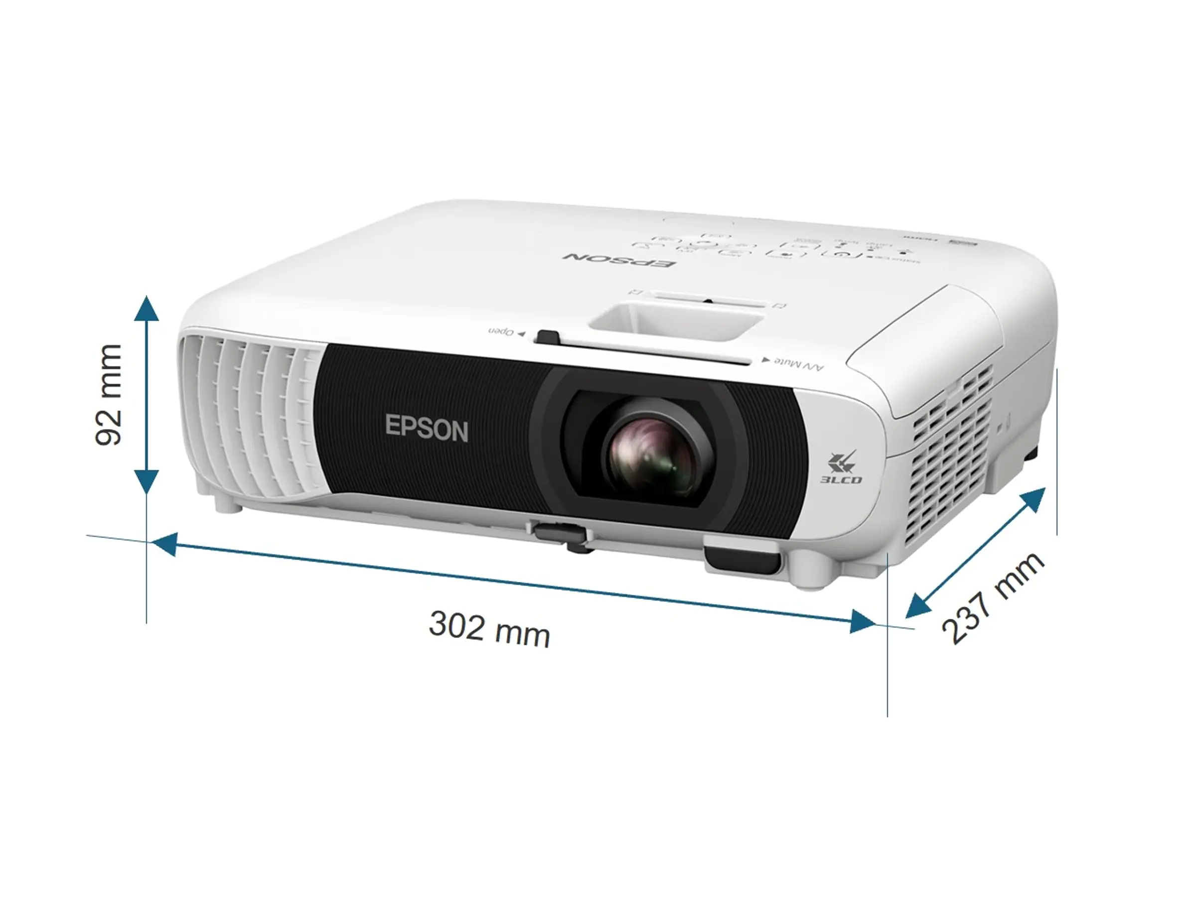 Epson EB-W55 - 3-LCD-Projektor - tragbar - 4000 lm (weiß)