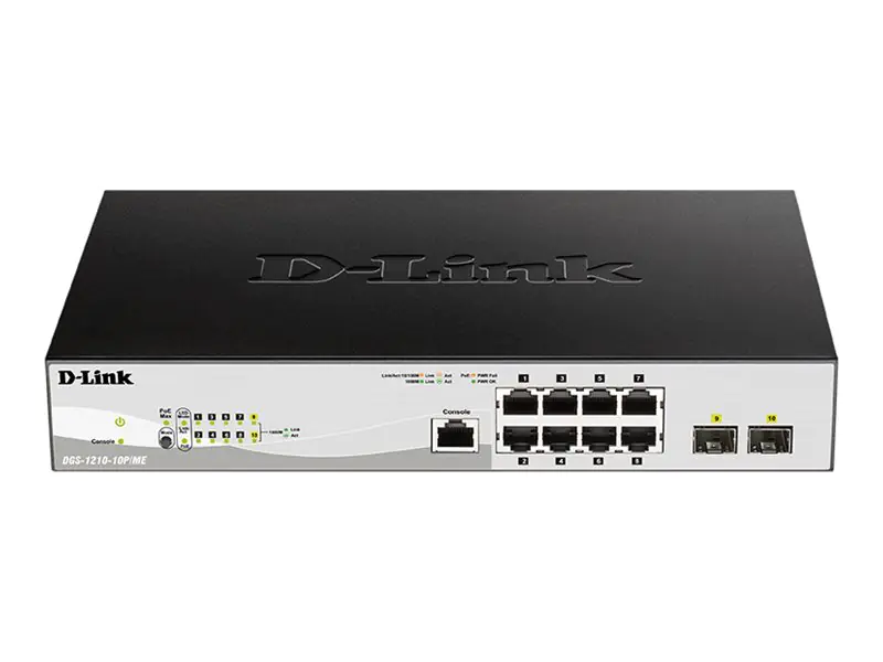 D-Link DGS 1210-10P/ME - Switch - managed - 8 x 10/100/1000 (PoE) DGS-1210-10P/ME/E