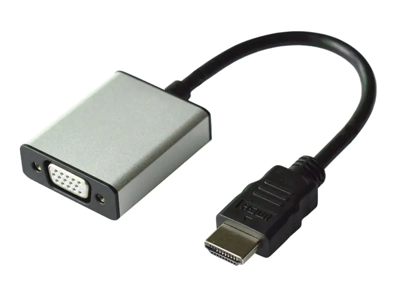 VALUE - Video- / Audio-Adapter - HDMI (M) bis HD-15 (VGA), Stereo Mini-Klinkenstecker, Mikro-USB Typ B (nur Strom) (W) - 15 cm - Silver/Black VALUE - Video- / Audio-Adapter - HDMI (M) bis HD-15 (VGA), Stereo Mini-Klinkenstecker, Mikro-USB Typ B (nur Strom) (W) - 15 cm - Silver/Black