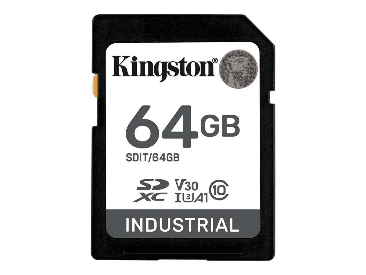 Kingston Industrial - Flash-Speicherkarte - 64 GB - A1 / Video Class V30 / UHS-I U3 / Class10 - microSDXC UHS-I Kingston Industrial - Flash-Speicherkarte - 64 GB - A1 / Video Class V30 / UHS-I U3 / Class10 - microSDXC UHS-I
