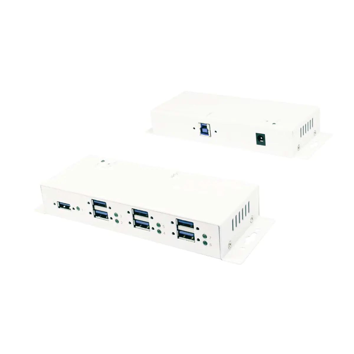 Exsys USB 3.2 HUB 7-Port Gen1 White USB-Kabel+NetzteilÜberspannungssch.