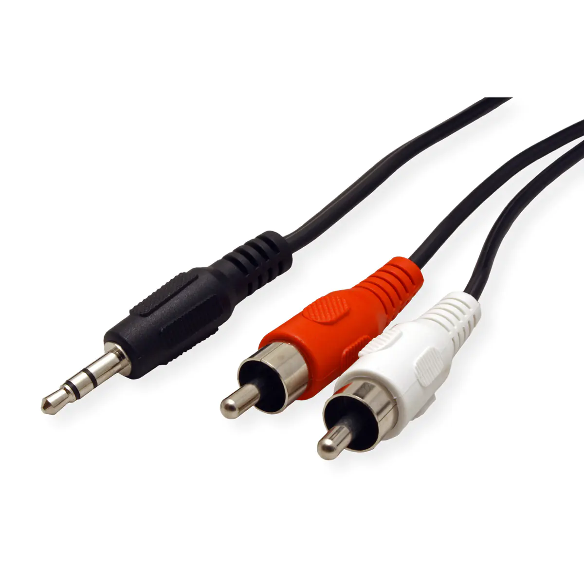 Roline - Audiokabel - Stereo Mini-Klinkenstecker männlich zu RCA männlich - 1.5 m - abgeschirmt - Schwarz