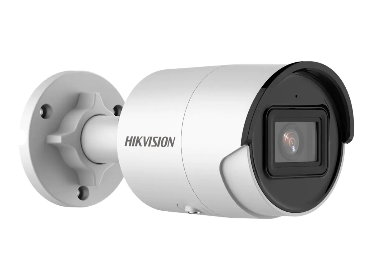 Hikvision Pro Series (All) DS-2CD2046G2-IU - Netzwerk-Überwachungskamera - Bullet - staubbeständig/wasserfest - Farbe (Tag&Nacht) - 4 MP - 2688 x 1520 - M12-Anschluss - feste Irisblende - feste Brennweite - Audio - LAN 10/100 - MJPEG, H.264, H.265, H.265+