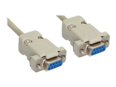 InLine - Nullmodemkabel - DB-9 (W) zu DB-9 (W) - 2 m - beige