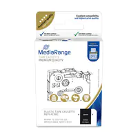 MEDIARANGE MRBTZ335 - Weiss auf Schwarz - Etikettenrolle - Kunststoff - Brother - P-Touch 10