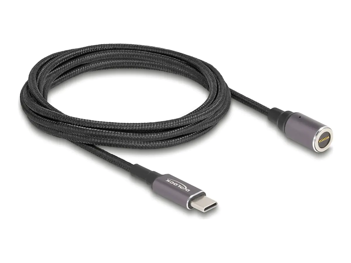 Delock Stromkabel - USB-C (M) zu 8-poliger Steckverbinder magnetisch - 20 V - 3 A - 1.8 m - USB-C Power Delivery (60W) 80780