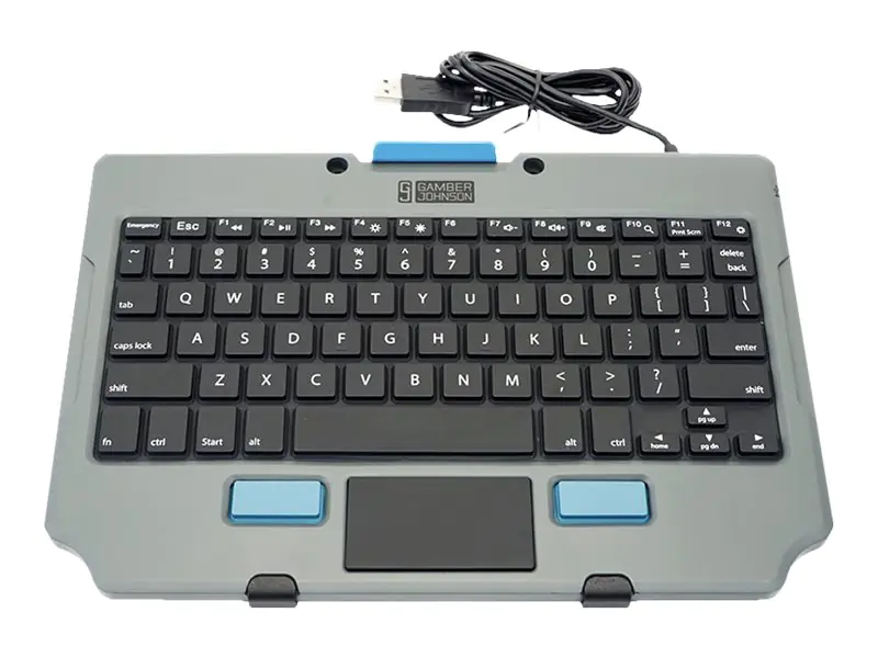 Gamber-Johnson Rugged Lite - Tastatur - mit Touchpad - USB - mit Quick Release Keyboard Cradle
