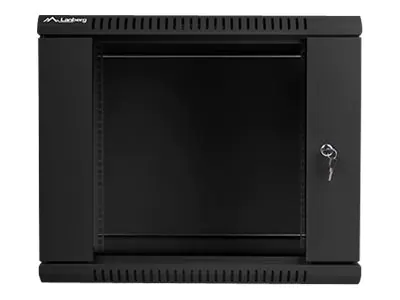 Lanberg Schrank Netzwerkschrank - geeignet für Wandmontage - Schwarz, RAL 9004 - 9U - 48.3 cm (19") WF01-6409-10B