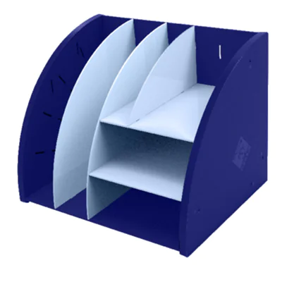 Exacompta Tischorganizer Bee Blue 36 x 29,5 x 29,5 cm (B x H x T) Kunststoff, recycelt marineblau/hellblau Exacompta Tischorganizer Bee Blue 36 x 29,5 x 29,5 cm (B x H x T) Kunststoff, recycelt marineblau/hellblau