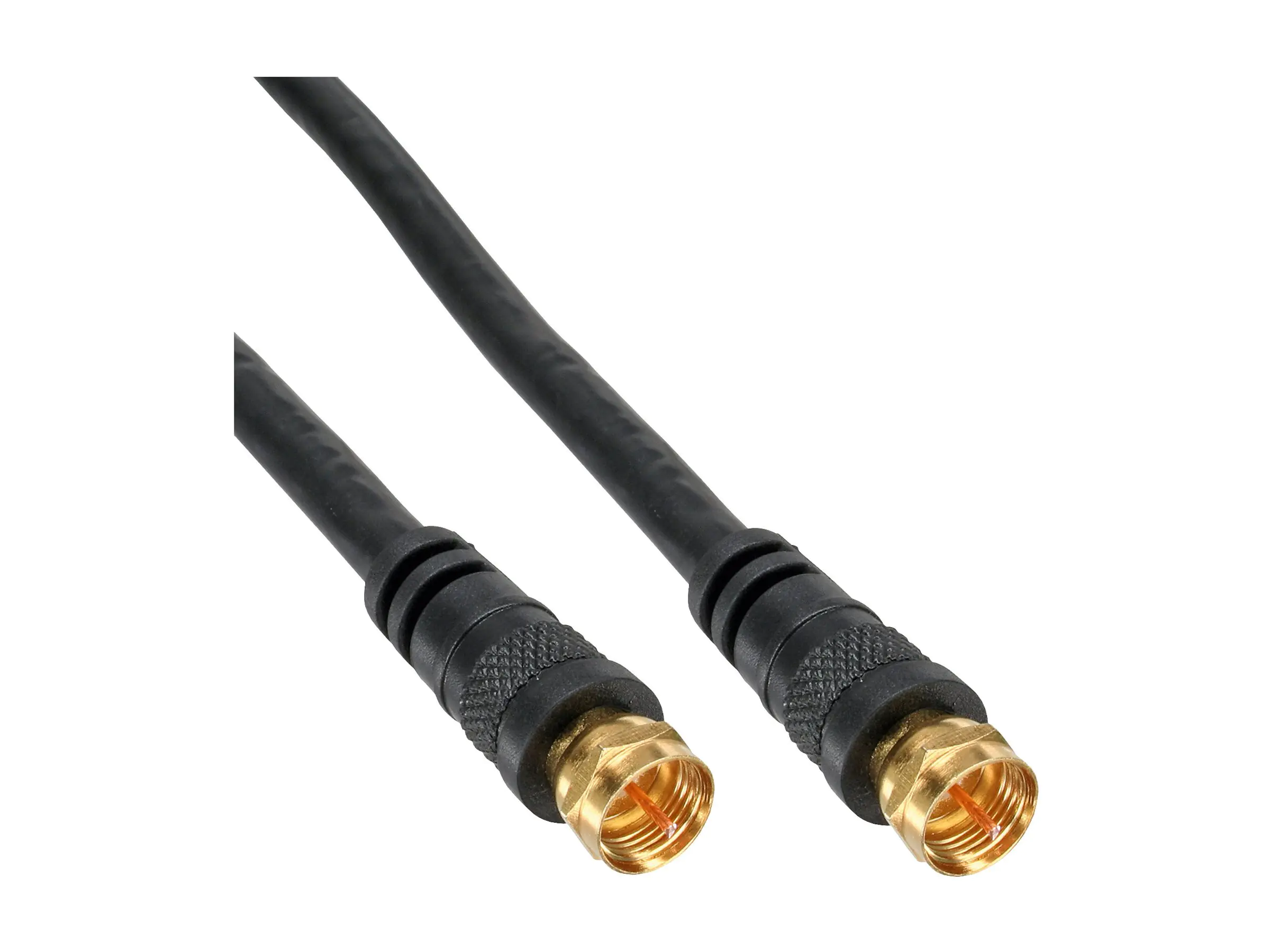 InLine Premium - HF-Kabel - 1 mm² - F-Stecker (M) bis F-Stecker (M) - 10 m - doppelt abgeschirmtes Koaxialkabel - 85 dB - Schwarz