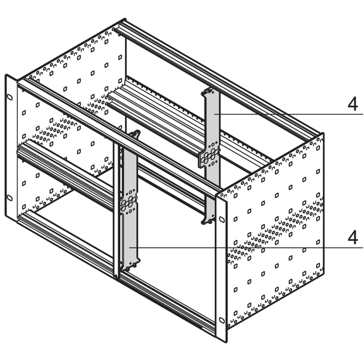 SCHROFF 64560010 19 Zoll Montagematerial - Rack-Zubehör