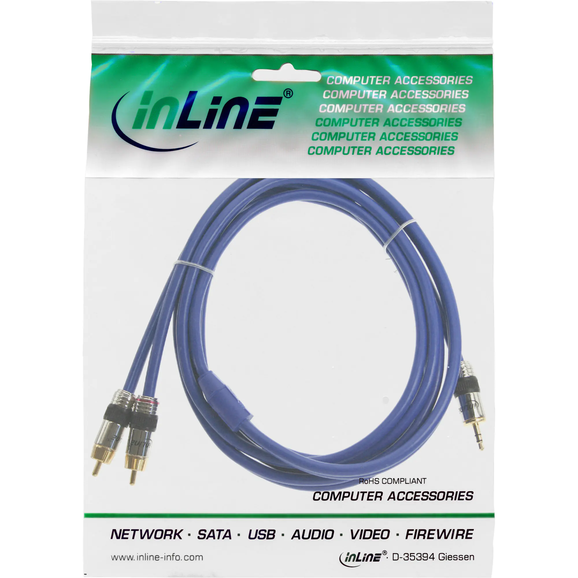 InLine Premium - Audiokabel - RCA männlich zu Stereo Mini-Klinkenstecker männlich - 2 m