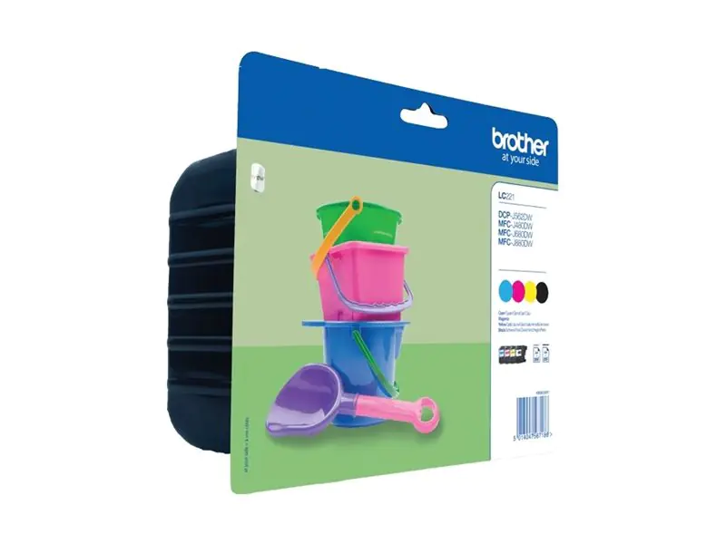 Brother LC221 Value Pack - 4er-Pack - Schwarz, Gelb, Cyan, Magenta LC221VALBP