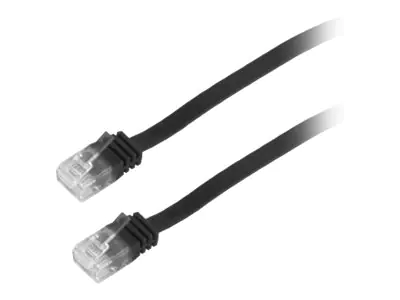 Helos - Patch-Kabel - RJ-45 (M) zu RJ-45 (M) - 30 cm - U/FTP - CAT 6a - flach - Grau