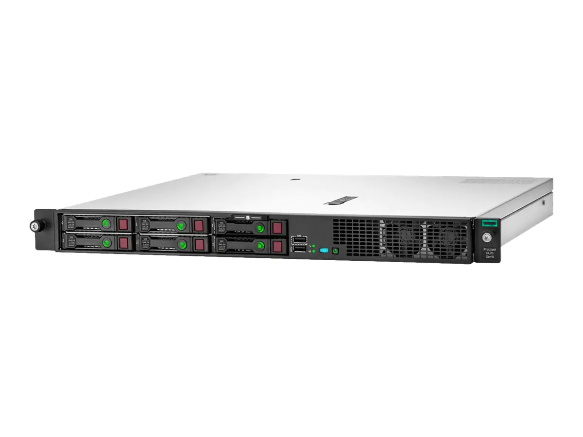HPE ProLiant DL20 Gen10 Plus High Performance - Server - Rack-Montage - 1U - 1-Weg - 1 x Xeon E-2336 / 2.9 GHz - RAM 16 GB - SATA - Hot-Swap 6.4 cm (2.5") Schacht/Schächte - keine HDD - Matrox G200 - GigE - kein Betriebssystem - Monitor: keiner