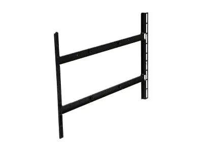 Peerless Modular Series Dual-Pole Large Universal Adaptor - Montagekomponente (Universaladapter) - für LCD-Display - schwarze Pulverbeschichtung - Bildschirmgröße: 116.8-228.6 cm (46"-90")