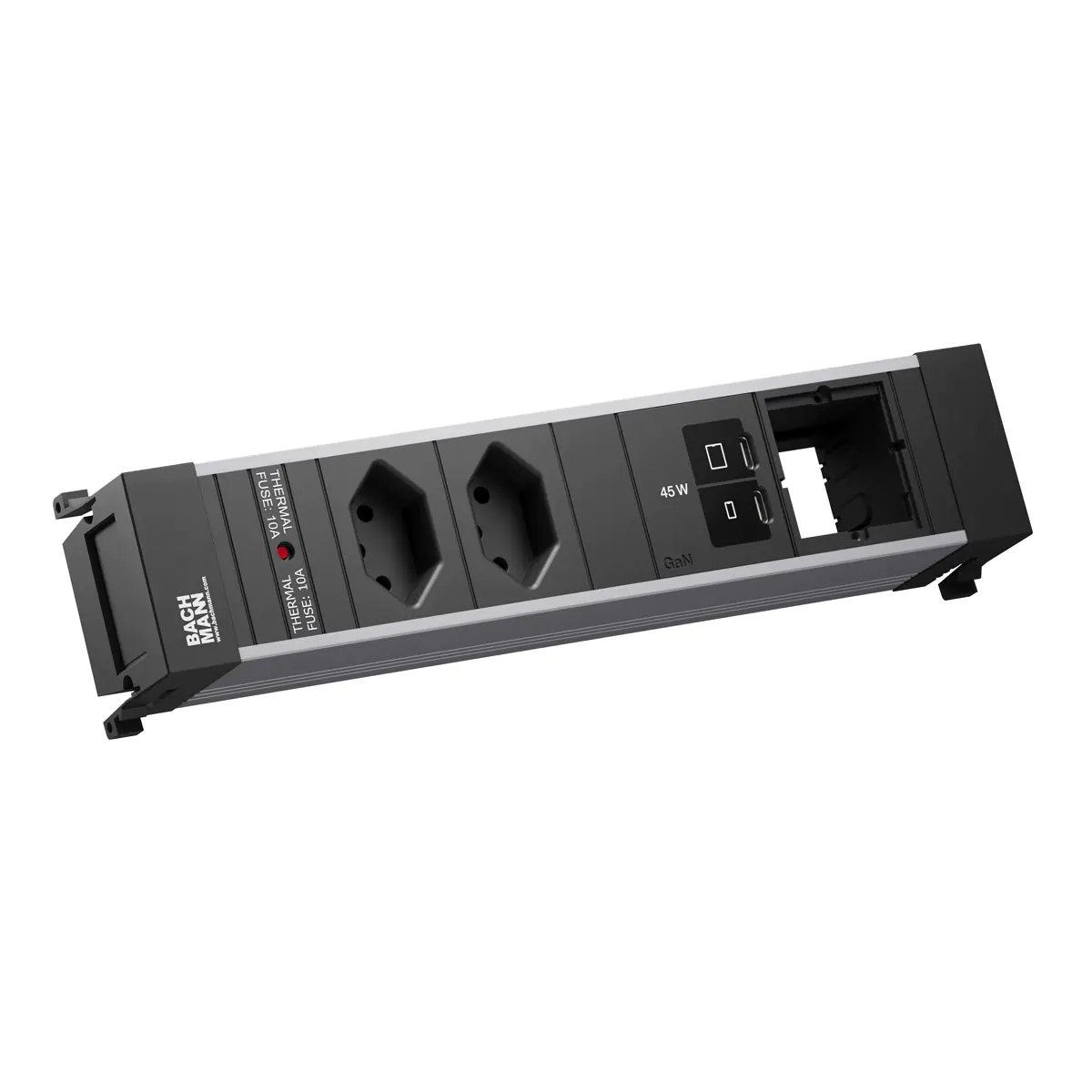 Bachmann POWER FRAME M 2xCH 0° 1xUSB C/C 45W 1xCM - Zubehör Stromversorgung BM0024215