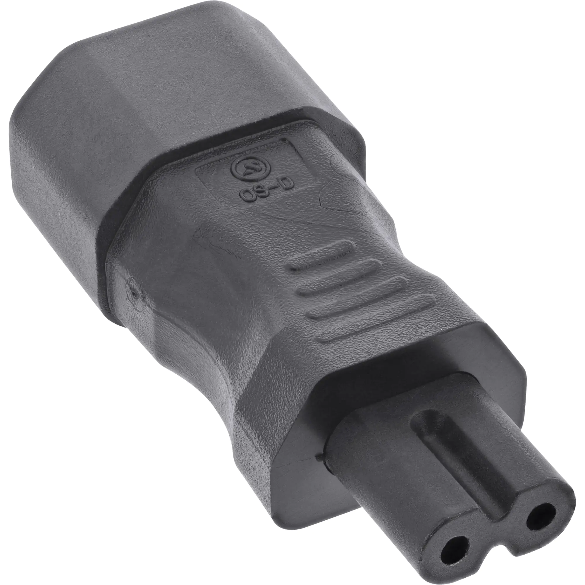 InLine Netzadapter IEC 60320 C14 / C7 - 3pol Kaltgeräte zu 2pol 16723C