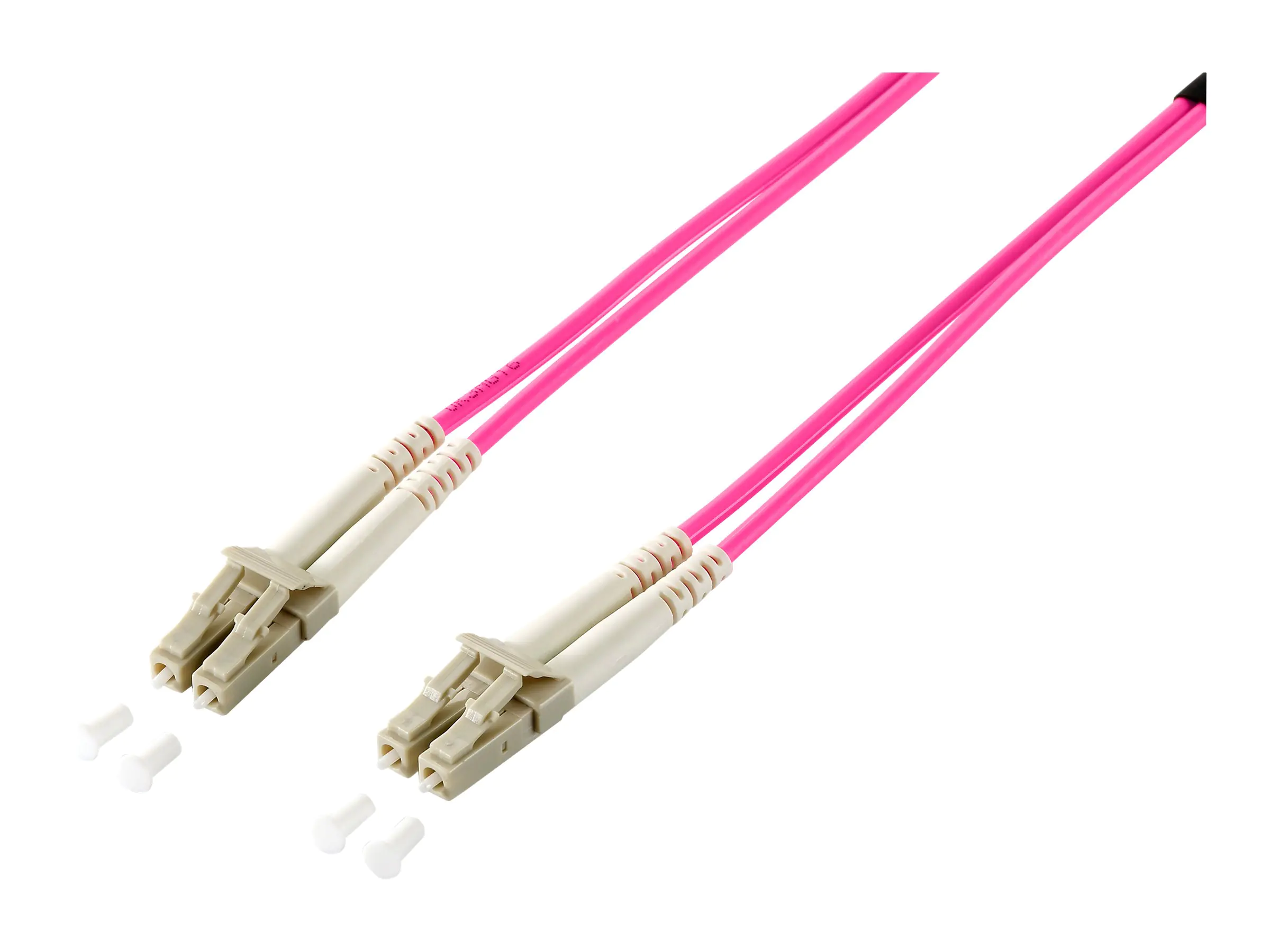 equip Pro - Patch-Kabel - LC Multi-Mode (M) zu LC Multi-Mode (M) - 1 m - Glasfaser - Duplex - 50/125 Mikrometer - OM4 - halogenfrei - violett