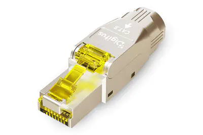 DIGITUS CAT 8.1 Feldstecker, geschirmt, werkzeugfreier Montageanschluss