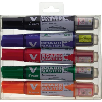 PILOT Whiteboardmarker V 5081S5BG Keilspitze sort. 5St. PILOT Whiteboardmarker V 5081S5BG Keilspitze sort. 5St.