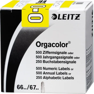 Leitz Buchstabensignal Orgacolor 66241000 O gelb 250 St./Pack. Leitz Buchstabensignal Orgacolor 66241000 O gelb 250 St./Pack.