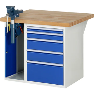 RAU Werkbank 7000 1.000 x 890 x 900 mm (B x H x T) enzianblau lichtgrau