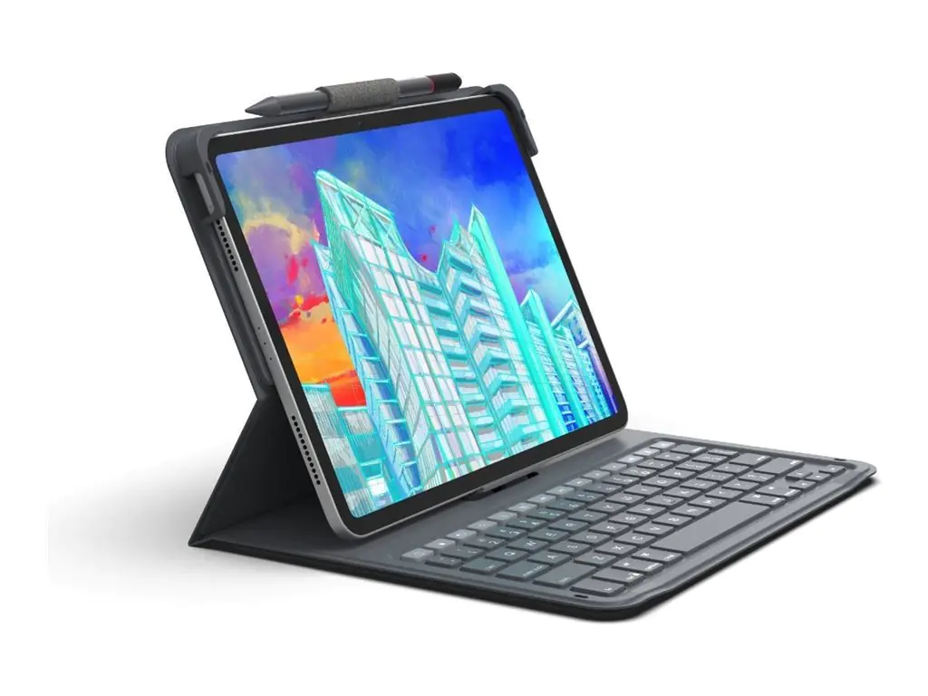 ZAGG Messenger Folio 2, QWERTZ, Deutsch, Apple, 10.9-inch iPad (Gen 10), Anthrazit, Kabellos