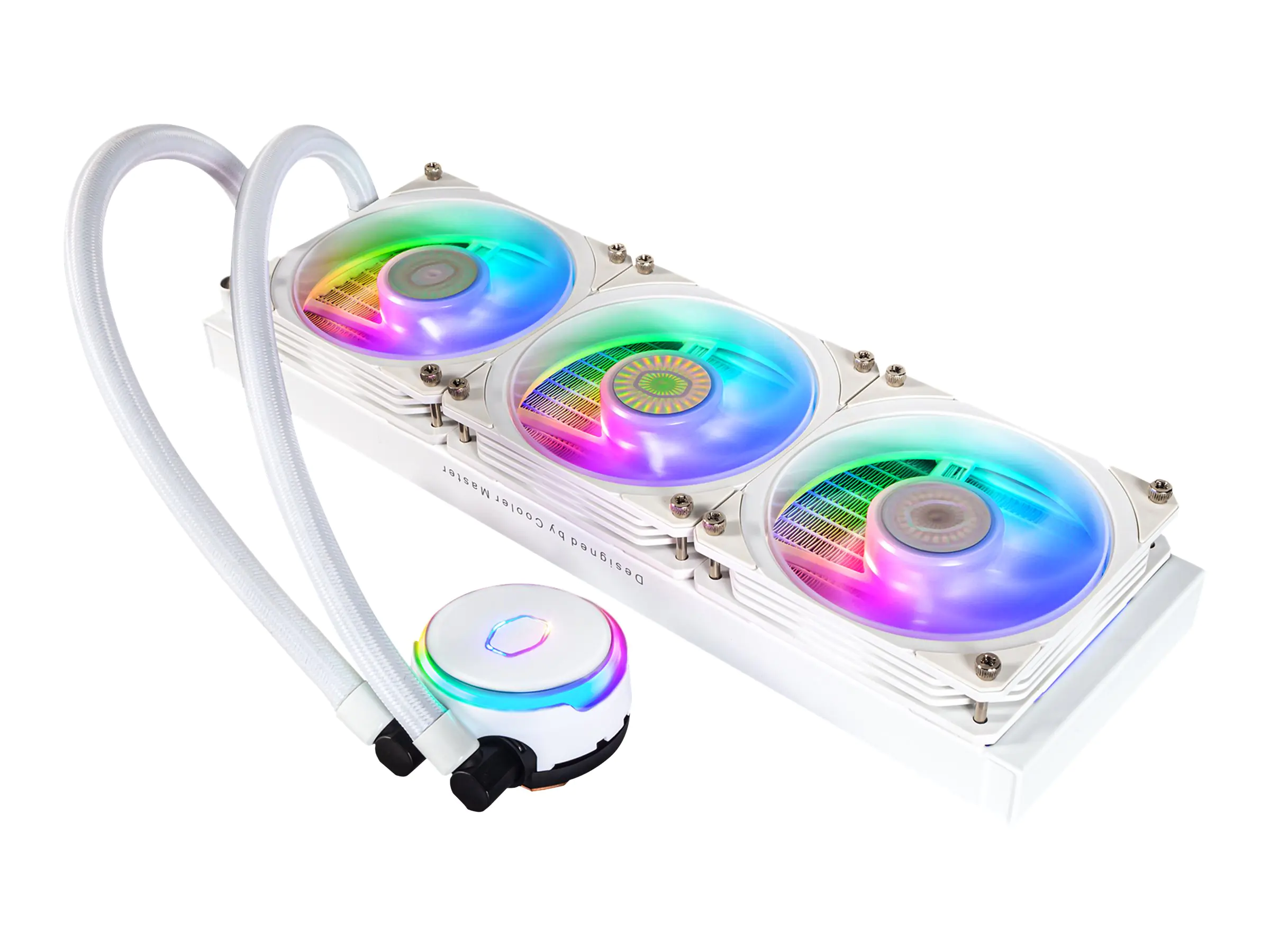 CoolerMaster MasterLiquid PL360 FLUX - White Edition - Prozessor-Flüssigkeitskühlsystem - Kühlergröße: 360 mm - (für: LGA1156, AM2, AM2+, AM3, LGA1155, AM3+, LGA2011, FM1, FM2, LGA1150, FM2+, LGA2011-3, LGA1151, AM4, LGA2066, TR4, LGA1200, LGA1700, AM5) -