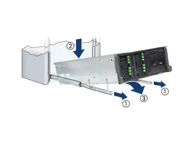 Fujitsu - Rack-Schienen-Kit - Hineinfallen