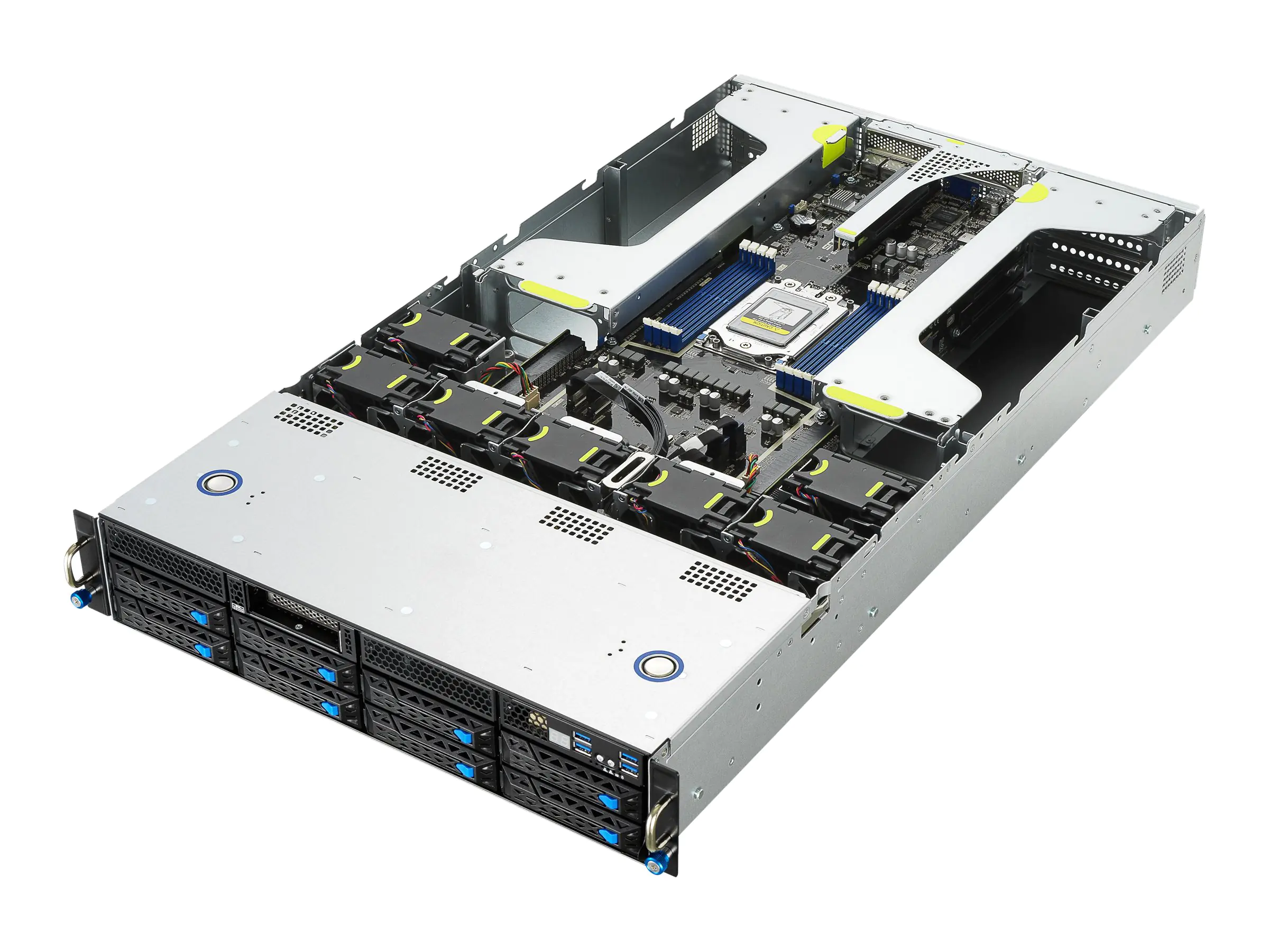 ASUS ESC4000A-E10 - Server - Rack-Montage - 2U - 1-Weg - keine CPU - RAM 0 GB - SATA - Hot-Swap 6.4 cm, 8.9 cm (2.5", 3.5") Schacht/Schächte - keine HDD - AST2500 - 1GbE - kein Betriebssystem - Monitor: keiner