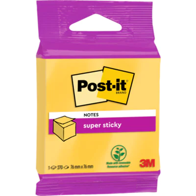Post-it Haftnotiz Super Sticky 2014-S 76x76mm 270Bl. narzissengelb Post-it Haftnotiz Super Sticky 2014-S 76x76mm 270Bl. narzissengelb