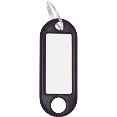 WEDO® Schlüsselanhänger 52 x 21 x 3 mm (B x H x T) Ring Kunststoff schwarz 100 St./Pack. WEDO® Schlüsselanhänger 52 x 21 x 3 mm (B x H x T) Ring Kunststoff schwarz 100 St./Pack.
