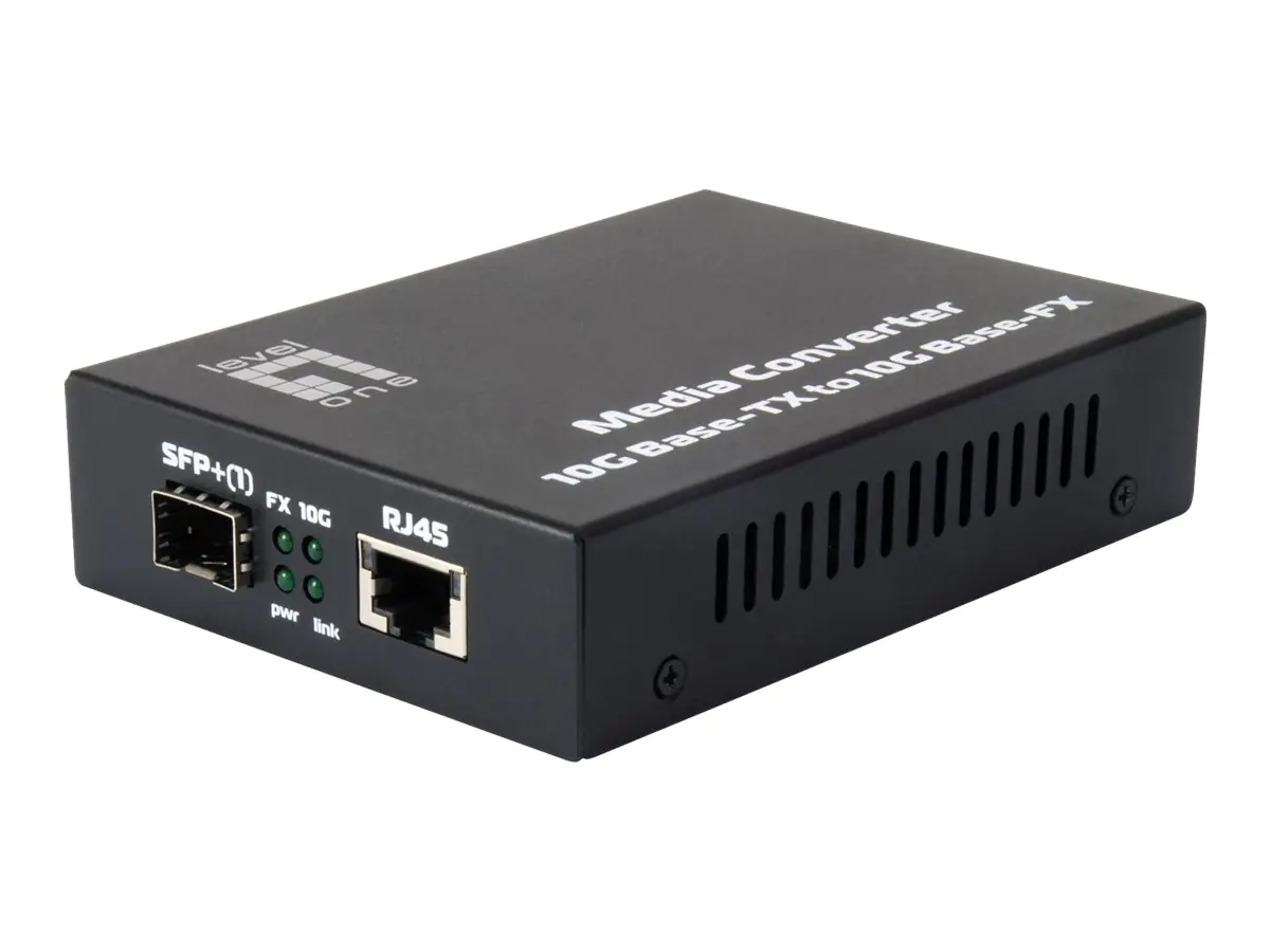 LevelOne GVT-0500 - Medienkonverter - 10GbE - 10GBase-X, 10GBase-T, CWDM, DWDM - RJ-45 / SFP+
