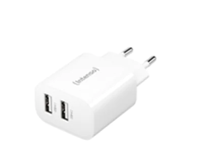 Intenso W24AA - Netzteil - 24 Watt - 2.4 A - 2 Ausgabeanschlussstellen (USB) - weiß Intenso W24AA - Netzteil - 24 Watt - 2.4 A - 2 Ausgabeanschlussstellen (USB) - weiß