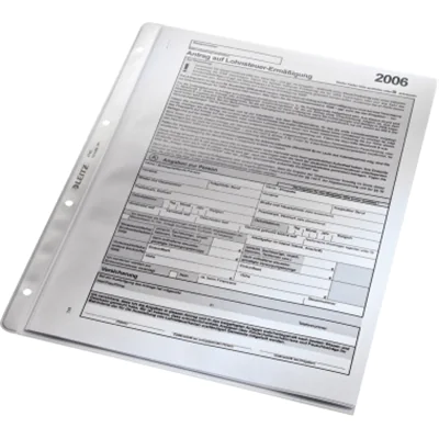 Leitz Prospekthülle DIN A4 0,13mm oben offen Polypropylen transparent 100 St./Pack. Leitz Prospekthülle DIN A4 0,13mm oben offen Polypropylen transparent 100 St./Pack.