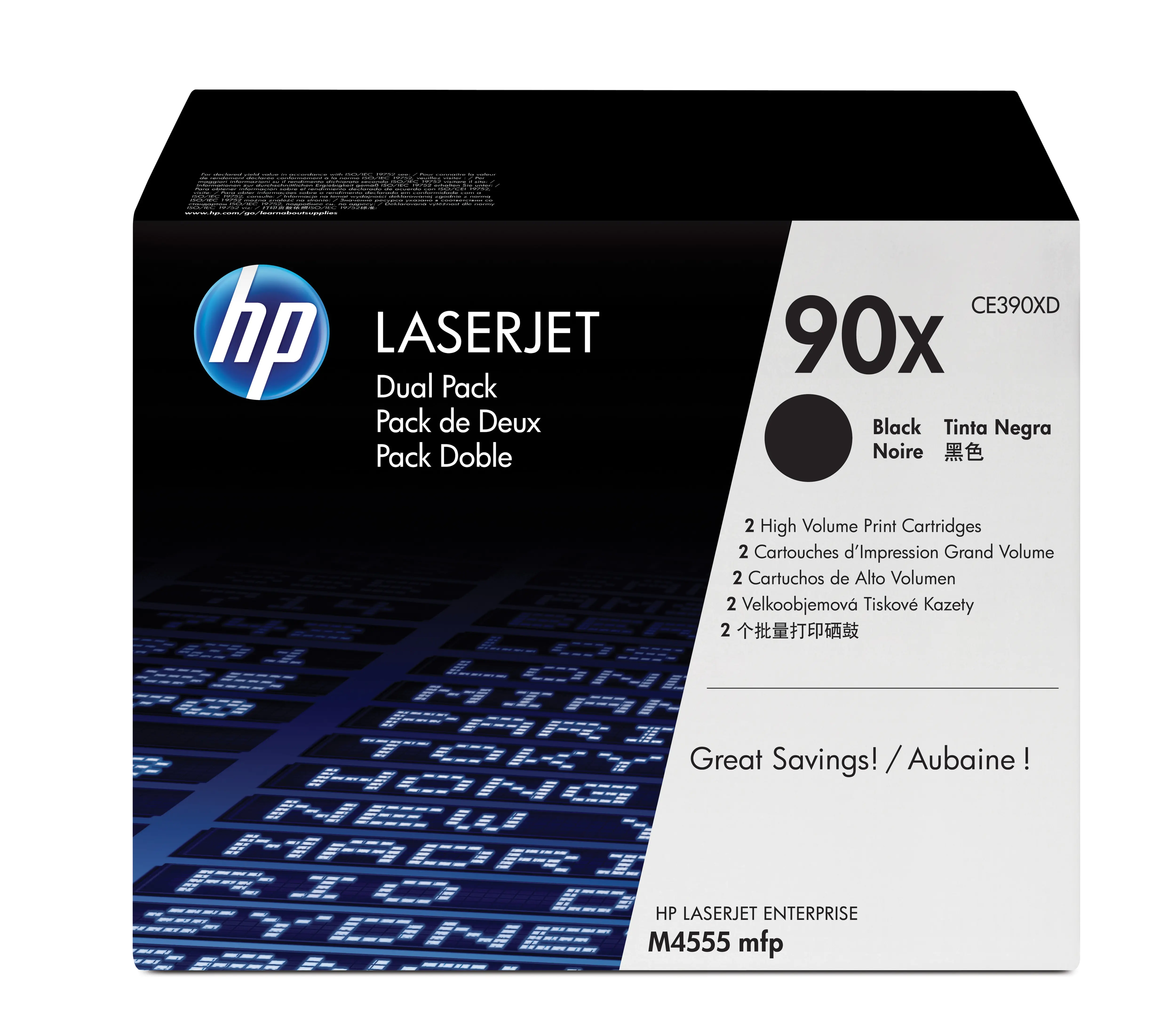 HP 90X - 2er-Pack - Hohe Ergiebigkeit - Schwarz - original - LaserJet - Tonerpatrone (CE390XD) - für LaserJet Enterprise 600 M602dn, 600 M602m, 600 M602n, 600 M602x, M4555 MFP, M603xh