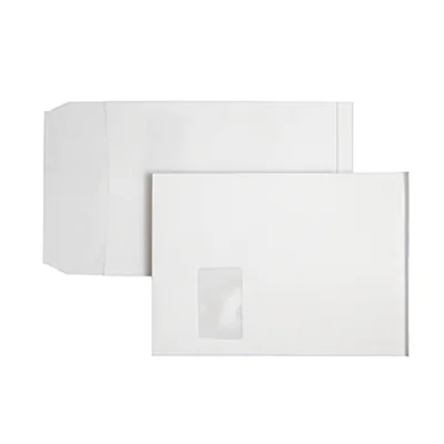 POSTHORN Faltentasche DIN C4 229 x 324 mm (B x H) mit Fenster 120g/m² mit Haftklebung Kraftpapier weiß 200 St./Pack. POSTHORN Faltentasche DIN C4 229 x 324 mm (B x H) mit Fenster 120g/m² mit Haftklebung Kraftpapier weiß 200 St./Pack.