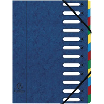 Exacompta Ordnungsmappe Harmonika 55122E DIN A4 12Fächer blau Exacompta Ordnungsmappe Harmonika 55122E DIN A4 12Fächer blau