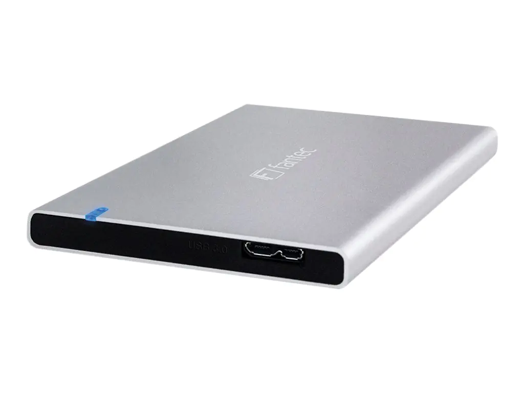 Fantec ALU-7MMU3 - Speichergehäuse - 2.5" (6.4 cm) - SATA 6Gb/s - USB 3.0 - Silber