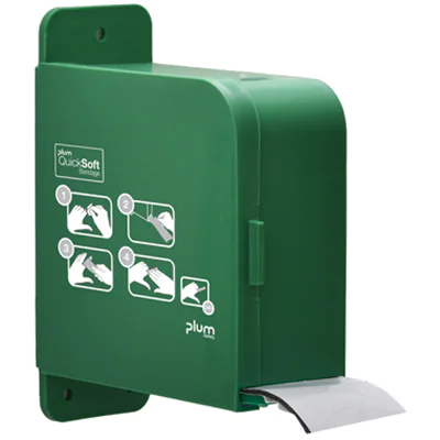PLUM Bandagenspender QuickSoft 5,9 x 17 x 12,9 cm (B x H x T) gefüllt Kunststoff grün PLUM Bandagenspender QuickSoft 5,9 x 17 x 12,9 cm (B x H x T) gefüllt Kunststoff grün