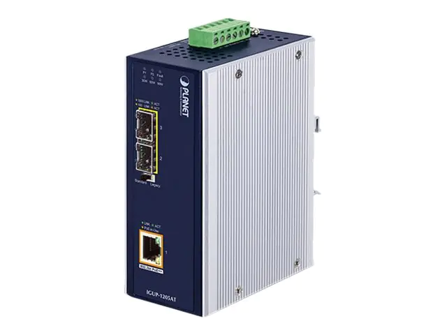 Planet IGUP-1205AT - Medienkonverter - 1GbE - 10Base-T, 100Base-TX, 1000Base-T, 1000Base-X,